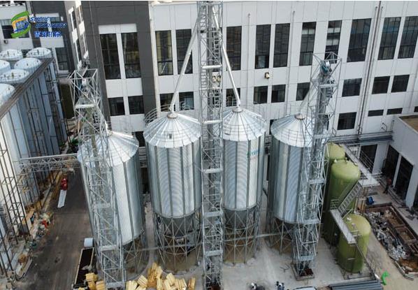 星空电子钢板仓厂家为山东威海食品公司建仓成功